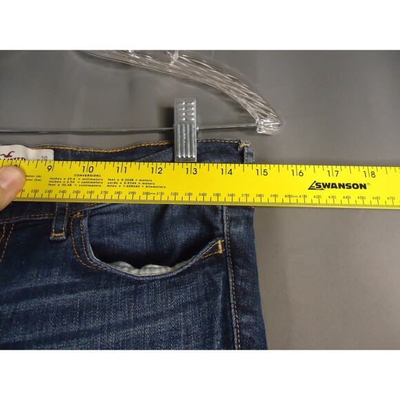 Hollister Straight Leg Stretch Skinny Blue Jeans Juniors 7L 28X32.5 - Picture 6 of 9